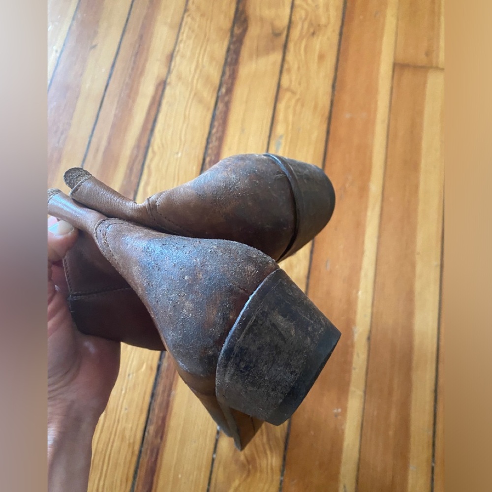Golden Goose distressed brown leather cowboy western booties - Picture 6 of 10